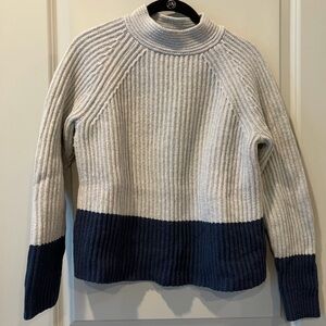 Banana Republic Two-Tone Ribbed Mockneck Sweater